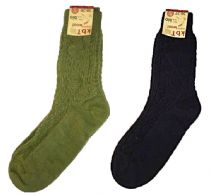 Kraftige mønsterstrikkede sokker