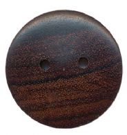 Rundet brun knap, 27 mm