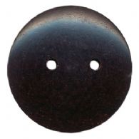 Rundet sortbrun knap, 28 mm