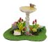 Fuglebad og tulipaner
