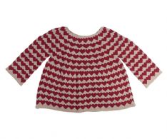 Strikket sweater med hjerter