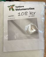 Tykkere volumenvlies med lim