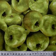 Collage af grønne æbler