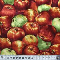 Røde og grønne æbler, malet stil