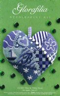 Blue and white heart