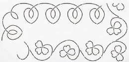 Nr. 39, Shamrock & leaf border, 2½"