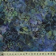 Blåt batikblomst-mønster