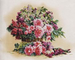 Bouquet of lilacs and peonies