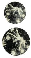 Perlemor med sort og hvidt mønster